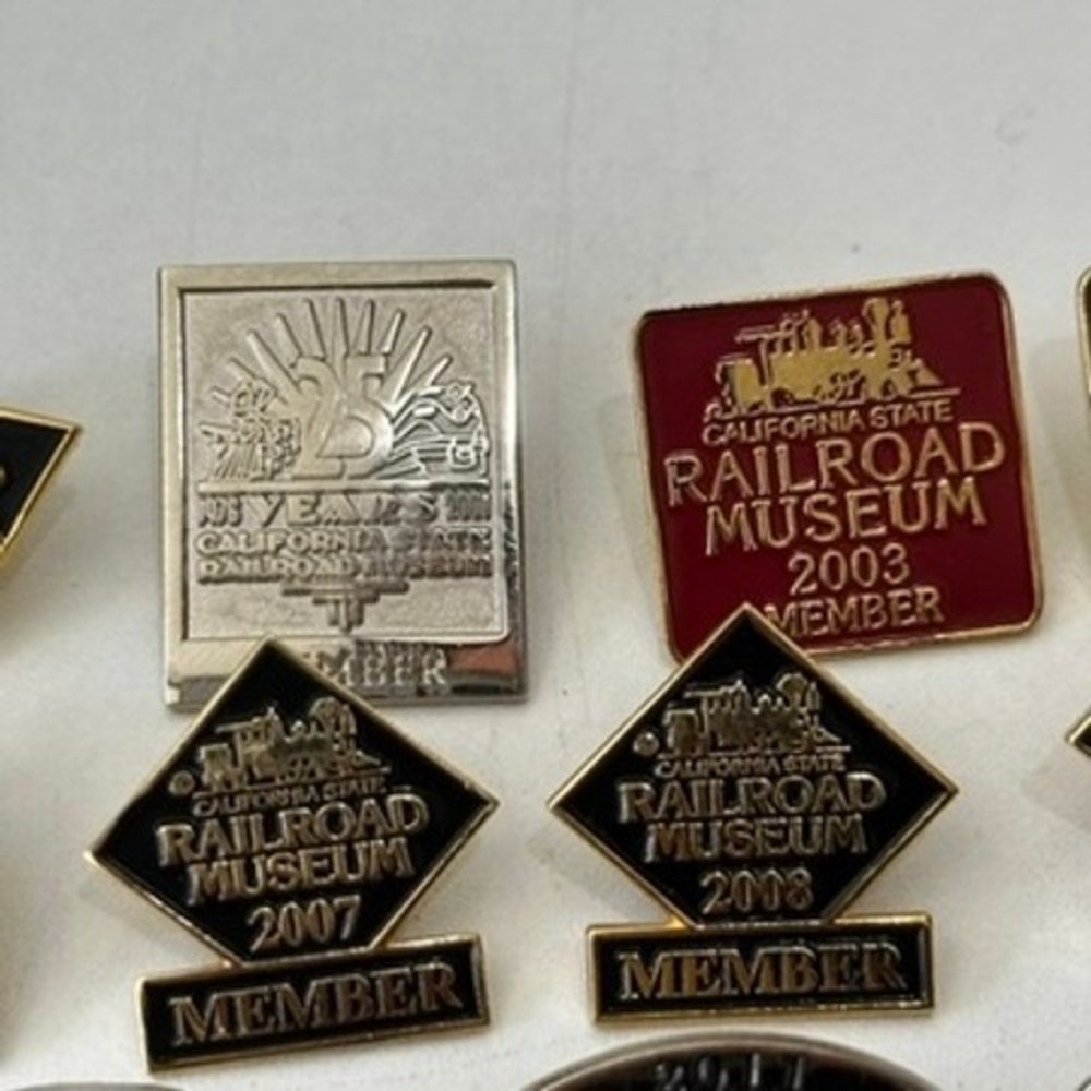 California State Railroad Museum Member Pins Lot 1999-2012 Vintage Train 11pc - Picture 5 of 6